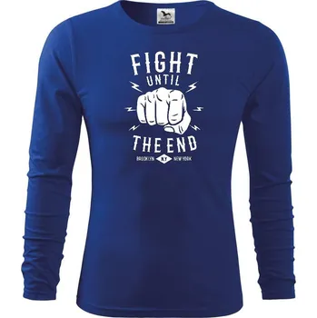 Chlapecké tričko Fight Until The End - Triko dětské Long Sleeve - 122 cm/6 let ( Královská modrá )