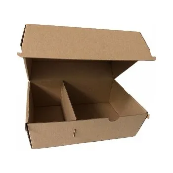 Jednorázové nádobí Burger Box DOUBLE s přepážkou - BEZ POTISKU