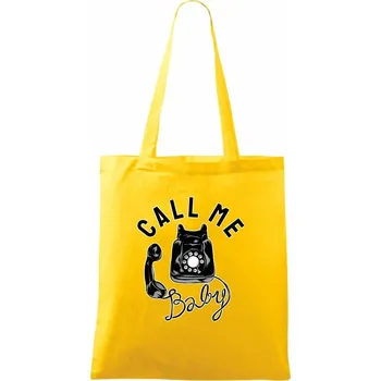 Call Me Baby telefon - Taška bavlněná - 42 x 38 cm ( Žlutá )