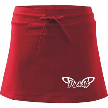 Dámská sukně Pussy - Sportovní sukně - two in one - M ( Červená )