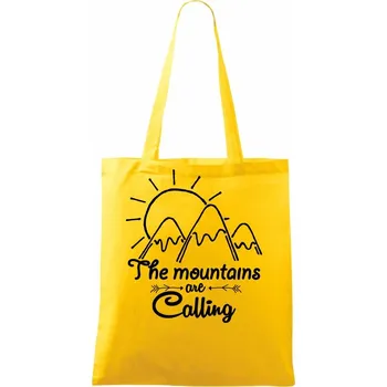 The mountains are calling - Taška bavlněná - 42 x 38 cm ( Žlutá )