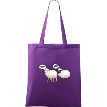 Enyky benyky kliky bééé - Taška bavlněná - 42 x 38 cm ( Fialová )