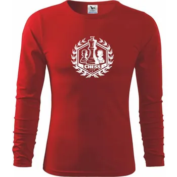 Chlapecké tričko Chess cup - pohár - Triko dětské Long Sleeve - 122 cm/6 let ( Červená )