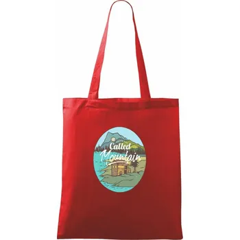 Nákupní taška A beatiful place called mountains - Taška bavlněná - 42 x 38 cm ( Červená )