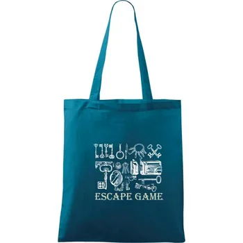 Escape game zámky - Taška bavlněná - 42 x 38 cm ( Petrolejová )