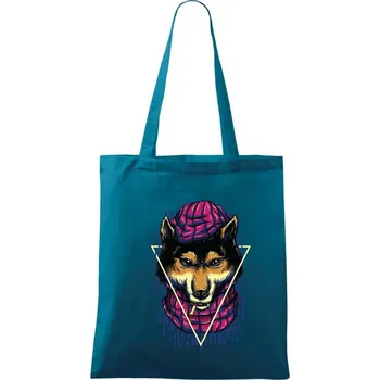 Vlčí důchod - Taška bavlněná - 42 x 38 cm ( Petrolejová )