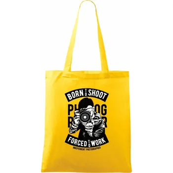 Born To Shoot - Taška bavlněná - 42 x 38 cm ( Žlutá )