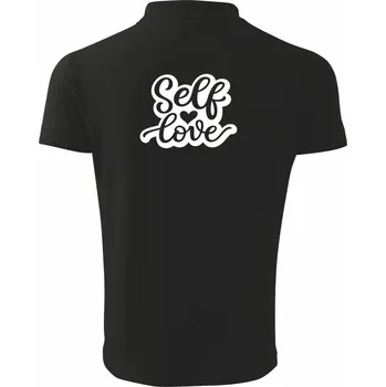Pánská košile Self love - Polokošile pánská Pique Polo 203 - XL ( Černá )