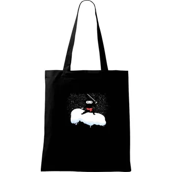 Nákupní taška Ninja dont like winter - Taška bavlněná - 42 x 38 cm ( Černá )