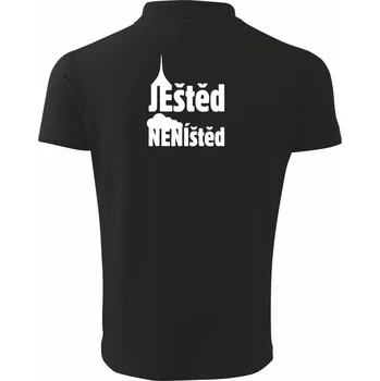 Pánská košile Ještěd neníštěd - Polokošile pánská Pique Polo 203 - 4XL ( Černá )