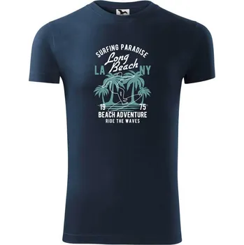 Pánské tričko Beach Adventure - Viper FIT - Pánské zůžené tričko - 2XL ( Námořní modrá (velmi tmavá - téměř černá) )