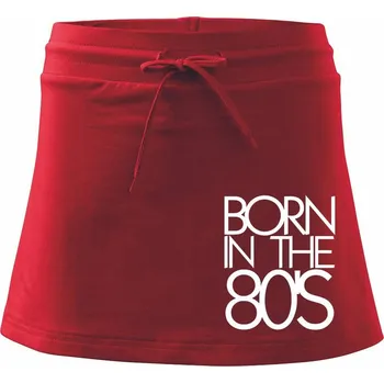 Dámská sukně Born In The 80's - Sportovní sukně - two in one - L ( Červená )