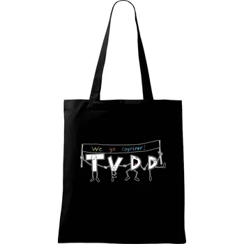 Asociace debatních klubů TVDD logo - Taška bavlněná - 42 x 38 cm ( Černá )