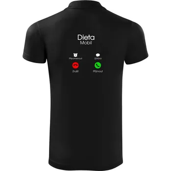 Pánská košile Dieta volá - Polokošile Victory sportovní (dresovina) - S ( Černá )