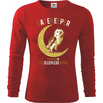 Chlapecké tričko Owl gate - Triko dětské Long Sleeve - 122 cm/6 let ( Červená )