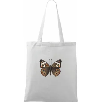 Nákupní taška Motýl motýle - Taška bavlněná - 42 x 38 cm ( Bílá )