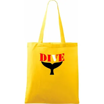 Dive velryba - Taška bavlněná - 42 x 38 cm ( Žlutá )
