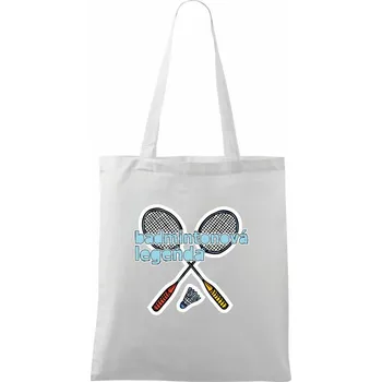 Badmintonová legenda - Taška bavlněná - 42 x 38 cm ( Bílá )