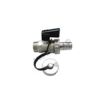 Ventil Kulový napouštěcí a vypouštěcí kohout niklovaný na hadici (vypoušťák-ventil) - 3/8" 2990