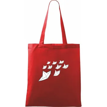 Nákupní taška Závody lodí - Taška bavlněná - 42 x 38 cm ( Červená )