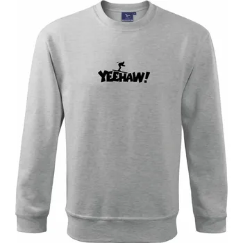 Pánská mikina Yeehaw! lyžař - Mikina Essential pánská - L ( Světlešedý Melír )