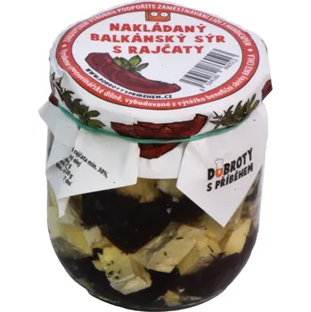 Dobroty s příběhem Nakládaný balkánský sýr s rajčaty 395 g