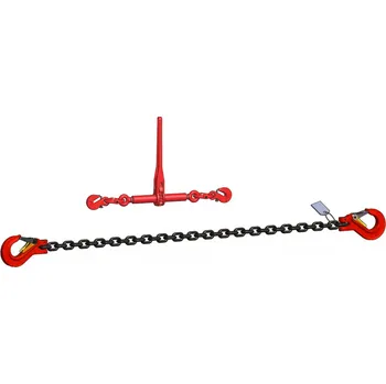 Upínací popruh Dvoudílný kotevní systém G8 - pozinkovaný řetěz Délka: 2 m, Ráčna: krátká páka, Řetěz: 13 x 39 mm