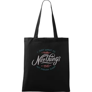 Nice things - Taška bavlněná - 42 x 38 cm ( Černá )