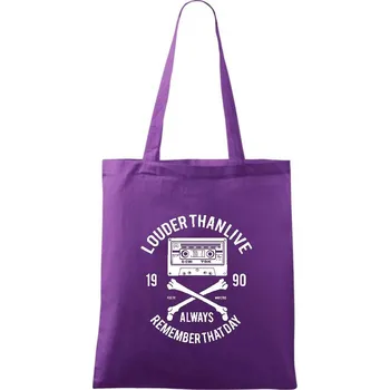 Louder Than Life - Taška bavlněná - 42 x 38 cm ( Fialová )