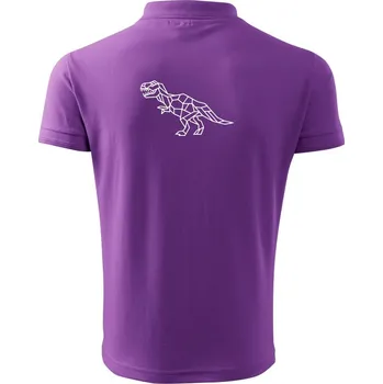 Pánská košile Tyranosaurus geometrie - Polokošile pánská Pique Polo 203 - XL ( Fialová )