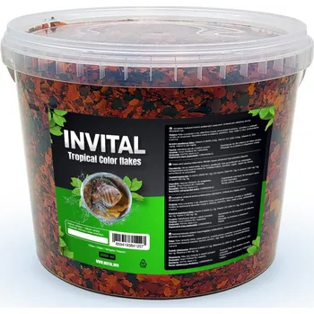 Krmivo pro rybičky INVITAL Tropical Colour flakes 3000 ml vločky