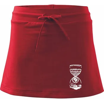 Dámská sukně Bitcoin přesýpací hodiny - Sportovní sukně - two in one - XS ( Červená )