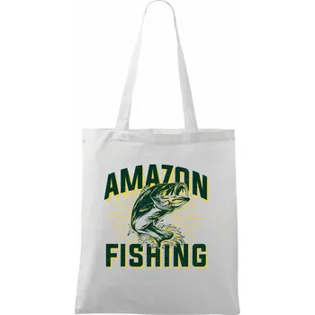Fish fishing - Taška bavlněná - 42 x 38 cm ( Bílá )