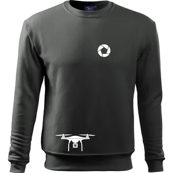 Pánská mikina Q Dron - Mikina Essential dětská - 158 cm/12 let ( Tmavá břidlice (šedá se zeleným nádechem) )