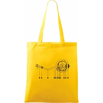 Nákres rameno gramofonu - Taška bavlněná - 42 x 38 cm ( Žlutá )