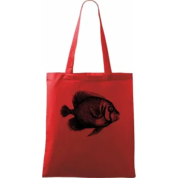 Nákupní taška Mořská ryba kreslená - Taška bavlněná - 42 x 38 cm ( Červená )