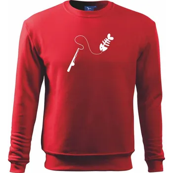 Chlapecké tričko Rybaření - Prut - Mikina Essential dětská - 158 cm/12 let ( Červená )