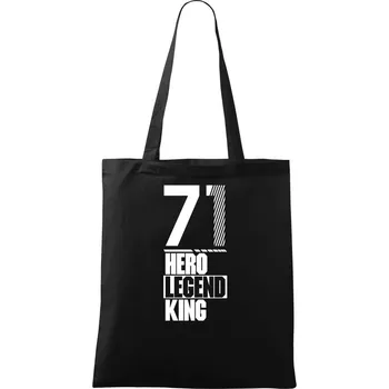Nákupní taška Hero, Legend, King x Queen 1971 - Taška bavlněná - 42 x 38 cm ( Černá )
