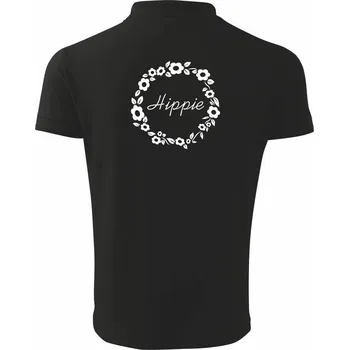 Pánská košile Hippie - Polokošile pánská Pique Polo 203 - 2XL ( Černá )