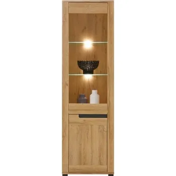 Zrcadlo Vysoká vitrína Memphis - dub granson/grafit