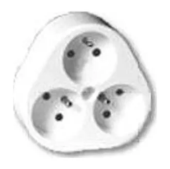 Elektrická zásuvka Zásuvka DAMIJA ADAPTER RW-4 roztrojka plochá