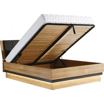 Postel Postel s roštem a úložným prostorem Memphis 160x200cm - dub granson/grafit