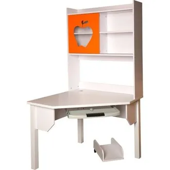 Dětská skříň IBA Nábytek Dětský rohový psací stůl Diana s knihovnou (3 barevné provedení) Barevný odstín: Oranžová