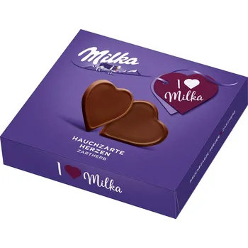 MILKA BONBONIÉRA ČOKOLÁDOVÁ SRDÍČKA HOŘKÁ NĚMECKO!