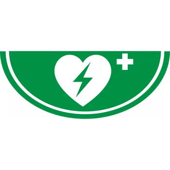 Podlahové označení zařízení - DEFIBRILÁTOR podlahové samolepky 750x300 mm