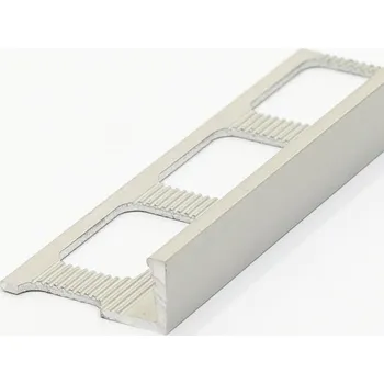 Stavební profil Lišta Havos L 8 mm 2,5 m odlehčená k obkladům, hliník elox přírodní (Ukončovací profil L odlehčený)