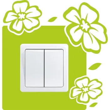 Samolepící dekorace Samolepka pod vypínač Květiny velké (samolepka na zeď)