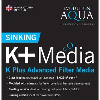 Jezírková filtrace Kaldnes K+ media 25L Sinking, potápivé, černé