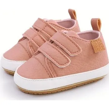 Dětská sálová obuv Capáčky "kožené tenisky" Barva: Růžová, Velikost: 11 (0-6 m)
