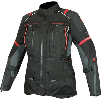 Moto bunda Dámská bunda na motorku Nazran Cavell Tech-Air black/red vel. M
